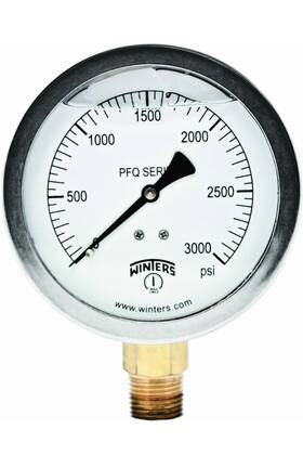 Winters Instruments 628311231342 Pfq Series Stainless Steel 304 Single Scale Liquid Filled Pressure Ga