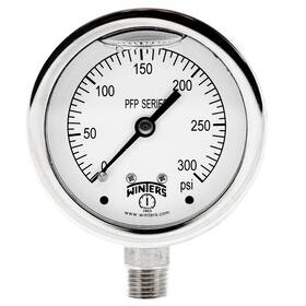 Winters Instruments 628311240399 Pfp Series Premium Stainless Steel 304 Single Scale Liquid Filled Pre