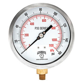 P3s6012-maxi45 Winters Instruments Pressure Gauge 0 To 160 Psi 1/4 In Mnpt