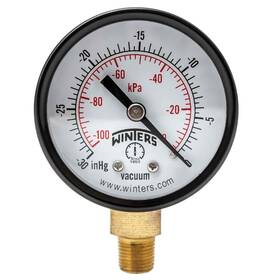 Pem195 Winters Instruments 2 Inch Dial Size Economy Utility Dry Pressure Gauge Brass Internals