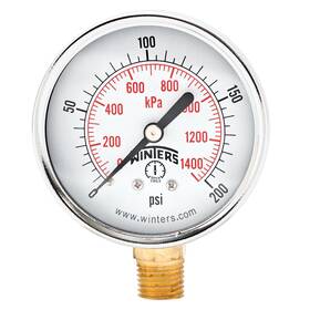 Pem216 Winters Instruments 2-1/2 Inch Dial Size Multi Function Economy Utility Dry Pressure Gaug