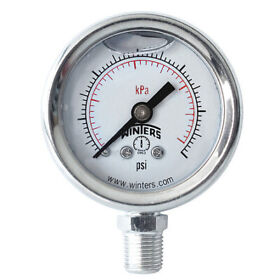 Pfq1209 Winters Instruments Pressure Gauge 0 To 1000 Psi 1/8 In Mnpt