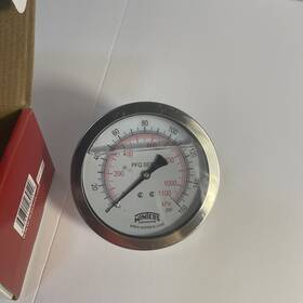Pfq742 Winters Instruments 4 Inch Dial Size Liquid Filled Industrial Pressure Gauge Brass Internals 304