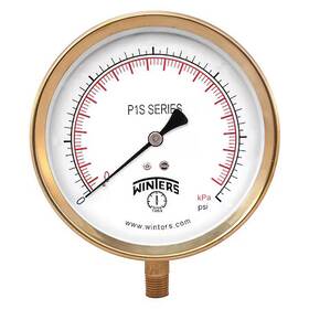 P1s410 Winters Industrial Vacuum Gauge 30 To Psi 4 1/2 In Dial 1/4 Npt