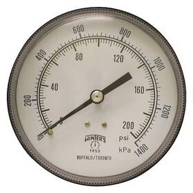 P1s566 Winters Panel-mount Pressure Gauge To 200 Psi 3 1/2 In Dial 1/4