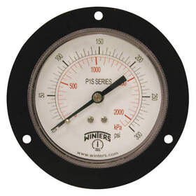 P1s567 Winters Pressure Gauge 3-1/2 Dial Size Black