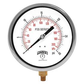 P3s6084 Winters Industrial Pressure Gauge To 30 Psi 1/4 In Mnpt