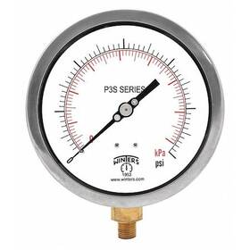 P3s6089 Winters Industrial Pressure Gauge To 300 Psi 6 In Dial 1/4 Npt