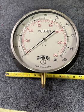 P3s6413 Winters 10 Inch 0-200 Psi 1/4 Bottom Npt