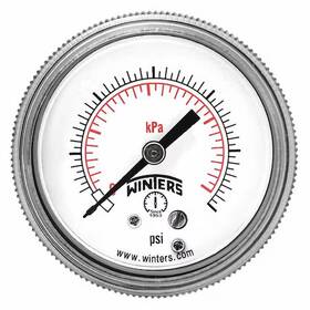 P9s901456 Winters Process Pressure Gauge To 30 Psi 3 1/2 In Dial 1/4