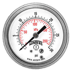 P9u901403uc Winters Pressure Gauge 2 Dial Size Black