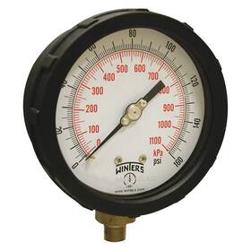 Pcc605c-2y Winters Pressure Gauge 4 Inch Dial Size Yellow 491f15