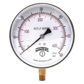 Pct322lf Winters Pressure Gauge To 60 Psi 1/4 In Mnpt 4-1/2 Dial Size 304