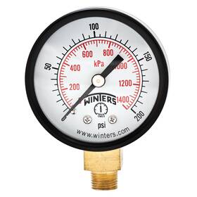Pem209 Winters 2 Inch Dial Size Economy Utility Dry Pressure Gauge Brass Internals B