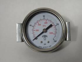 Peu1409uc Winters Dry Pressure Gauge With Bracket 0-160 Psi 0-1100 Kpa Used
