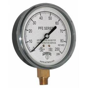 Pfe3932r1 Winters Pressure Gauge To 80 Psi 1/4 In Mnpt Plastic Black