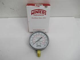 Pfe3933 Winters 3.5 Inch . 1/4 Npt Btm 0-300 Psi/kpa Fire Sprinkler Pressure Gauge