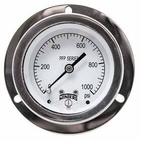 Pfp3783 Winters Premium Stainless-steel Liquid Filled Pressure Gauge For Panel