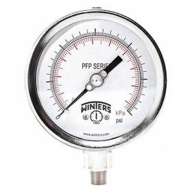 Pfp640wbg Winters Vacuum Gauge -30 To 1/4 In Mnpt Gray
