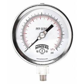 Pfp644wbg Winters Industrial Pressure Gauge To 100 1/4 In Mnpt 4 Dial Size