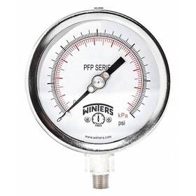 Pfp646wbg Winters Industrial Pressure Gauge To 200 Psi 4 In Dial 1/4