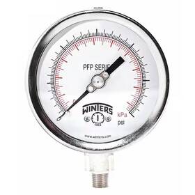 Winters Pfp648wby Industrial Pressure Gauge To 600 Psi 4 In Dial 1/4