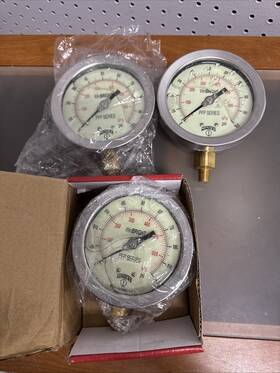 Pfp804 Winters 4 Inch 1/4 In Gauge Npt 0-100 Psi/kpa Set Of 3