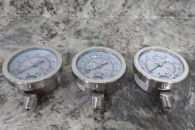Pfp825 Winters 3 Pk 2-1/2 In Dial Size 160 Max Psi Pressure Gauge Bw