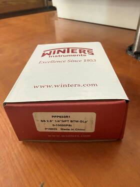 Pfp833r1 Winters Pressure Gauge - Stainless Steel 2.5 Inch Dia. 0-10000 Psi