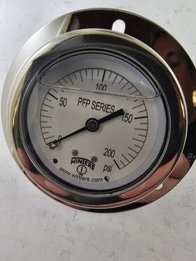 Pfp926r1-25ff Winters Ss Liquid Filled Gauge 2.5 Inch 1/4 Npt 0-200psi