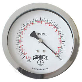 Pfq1262-dry Winters Compound Gauge 4 Dial Size Silver