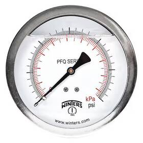 Pfq1528-dry Winters Industrial Pressure Gauge To 1 000 Psi 4 In Dial
