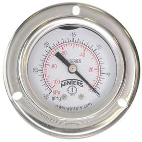Pfq2478-dry-2ff Winters Vacuum Gauge 2 Inch Dial Size Silver