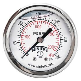 Pfq2492-dry-2ff Winters Pressure Gauge 2 Inch Dial Size Silver 491f80