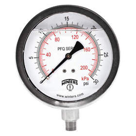 Pfq769-dry Winters Pressure Gauge 4 Dial Size Silver