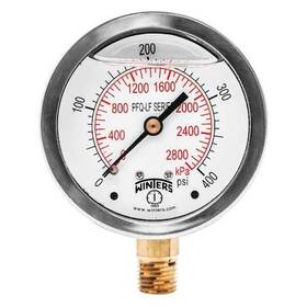 Pfq817lf Winters Lead-free Pressure Gauge To 400 Psi 2 1/2 In Dial 1/4