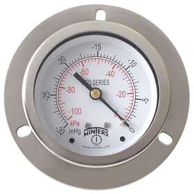 Pfq900-dry-25ff Winters Vacuum Gauge 2-1/2 Inch Dial Size Silver