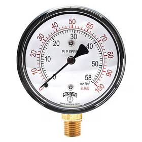 Plp304 Winters Low Pressure Gauge To 100 Psi 2 1/2 In Dial 1/4 Npt
