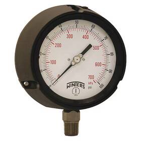 Ppc5064g-sg45 Winters Process Pressure Gauge To 100 Psi 4 1/2 In Dial