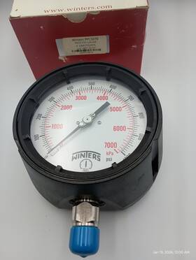 Ppc5070 Winters Pressure Gauge 4-1/2in 0-1000psi 1/2in Npt