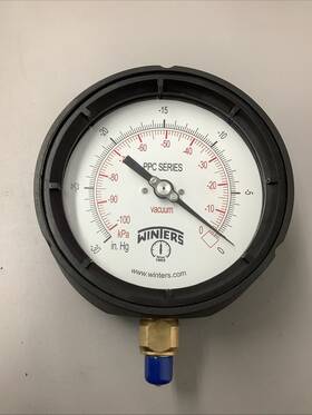 Ppc5080 Winters Pressure Gauge 0/-30 Inch Hg 4.5 1/4 Npt B547