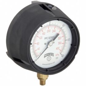 Ppc5083-sg Winters Pressure Gauge 0 To 60 Psi 4 1/2 In Dial Field-fillable 1/4