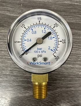 Ws-pe-gage-22 Work Smart 70670039 2 Abs 1/4 Npt 0-30 Psi Lower Mnt Pressure Gauge Ws-pe-gage-22 Work Smart 70670039 2 Abs 1/4 Npt 0-30 Psi Lower Mnt Pressure Gauge