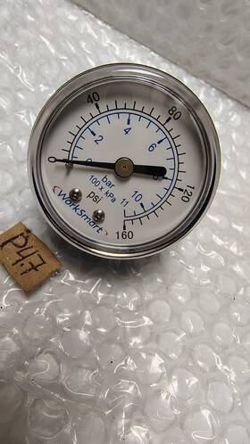 Ws-pe-gage-16 Worksmart 5235696z Work Smart Pressure Gauge 0-160 1.5ftft Abs 1/8 Npt