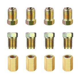 Wzp40al Wzp 12pcs 3/16 Brake Line Pressure Fittings 3/8 Inch 24 Threads Brass