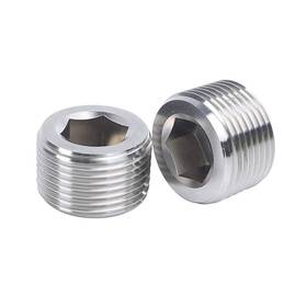 Spt01 Yoebor Metalwork 304 Stainless Steel Pipe Fitting Hex Socket Countersunk Plug 3/8 Inch