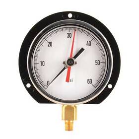 11a497 Zoro Select Panel-mount Pressure Gauge To 60 Psi 4 1/2 In Dial 1/4 Npt Bottom