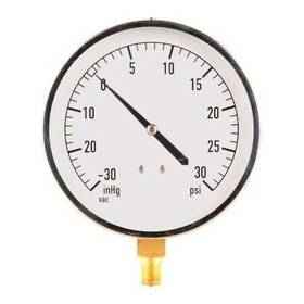 18c741 Zoro Select Compound Gauge -30 To 30 In Hg/psi 1/4 Mnpt