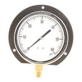 18c765 Zoro Select Industrial Pressure Gauge To 60 Psi 4 1/2 In Dial 1/4