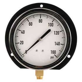 18c767 Zoro Select Pressure Gauge To 160 Psi 1/4 In Mnpt Plastic Black